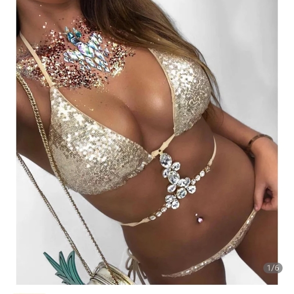 Sexy Crystal BlingBling Bikinis (Sun Bathing Only) - Picture 7 of 14